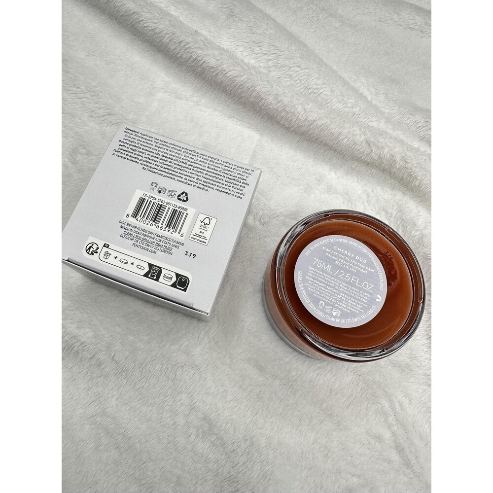 Fenty Skin Cherry Dub Bright AHA Face Mask 75ml 2.5oz Vitamin C New in Box - Picture 4 of 9
